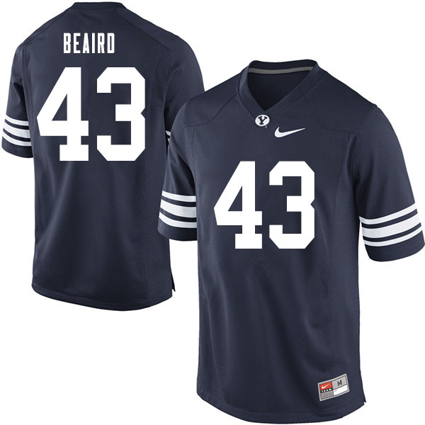 Men #43 Chapman Beaird BYU Cougars College Football Jerseys Sale-Navy